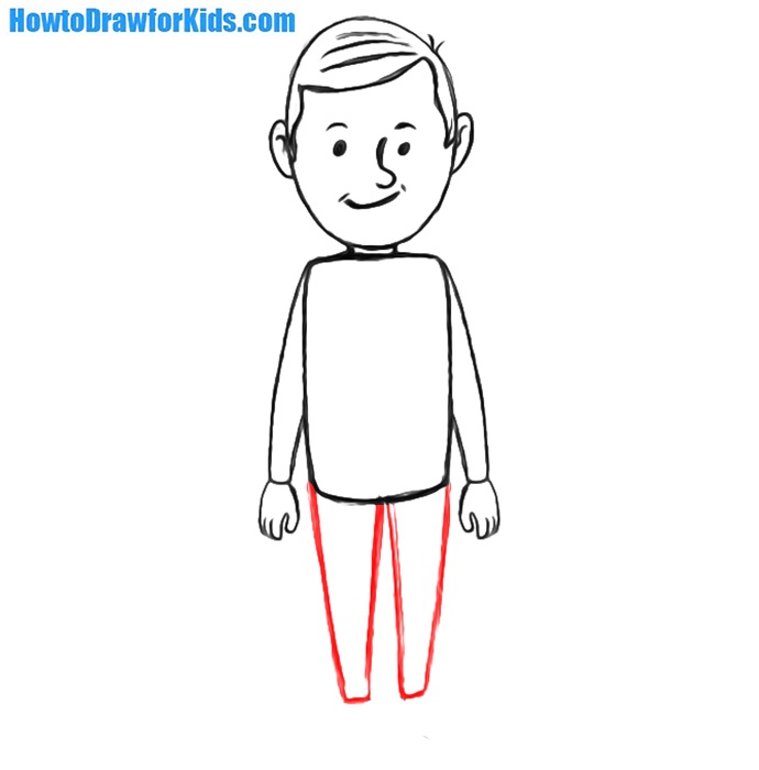 learn to draw man step by step