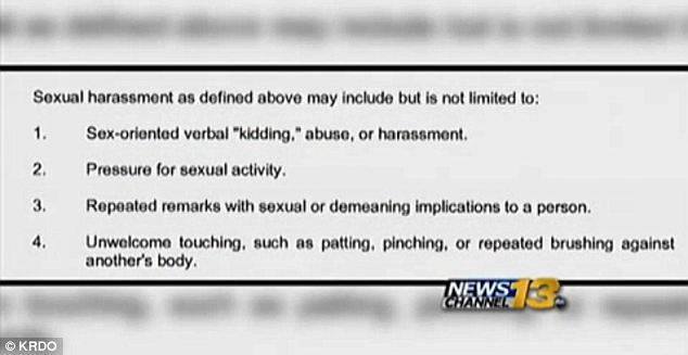 School policy: Hunter was suspended for breaking guidelines to prevent harassment