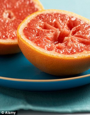 Half a grapefruit should suffice for a mid-morning snack
