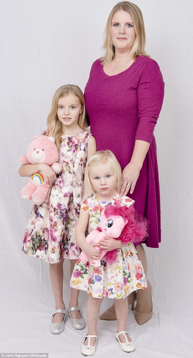 Lisa, 38, from Chelmsford, Essex, pictured with Elsie, seven, and Isla, two, used the Shettles Method to conceive a girl. It involves timing sex to have it before ovulation, to give female sperm a better chance