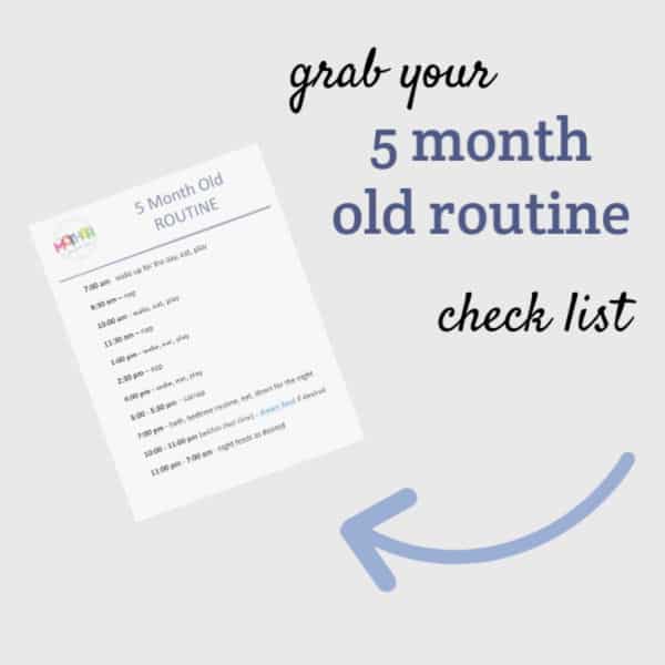 five month old routine checklist