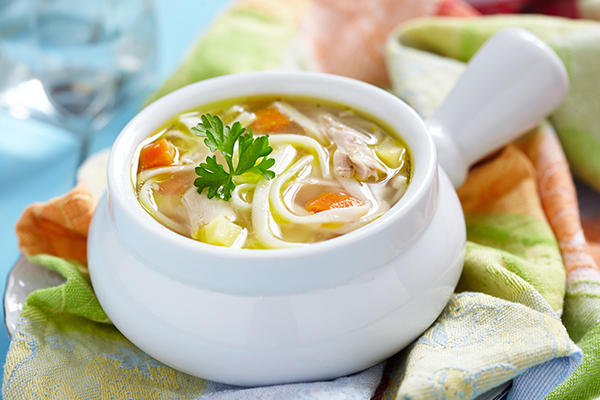 consuming chicken soup can help soothe chest congestion