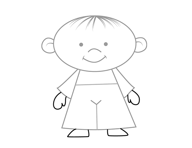 Как нарисовать ребенка - этап 5