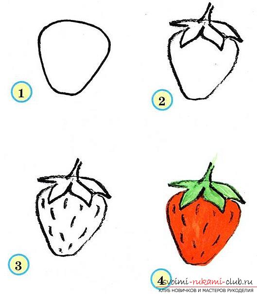 Традиционное рисование овощей и фруктов в старшей группе. Фото №5